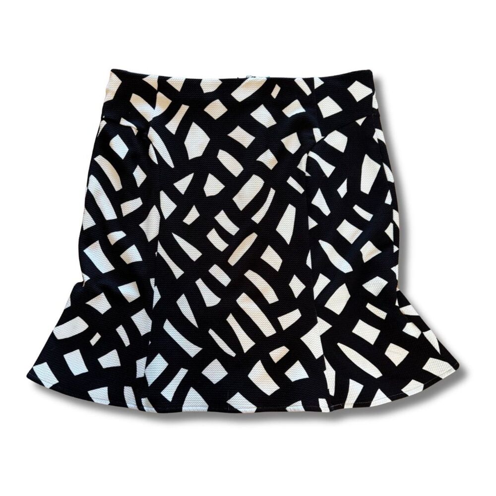 Calvin Klein Monochrome Abstract Mini Zipper Skirt [12]
